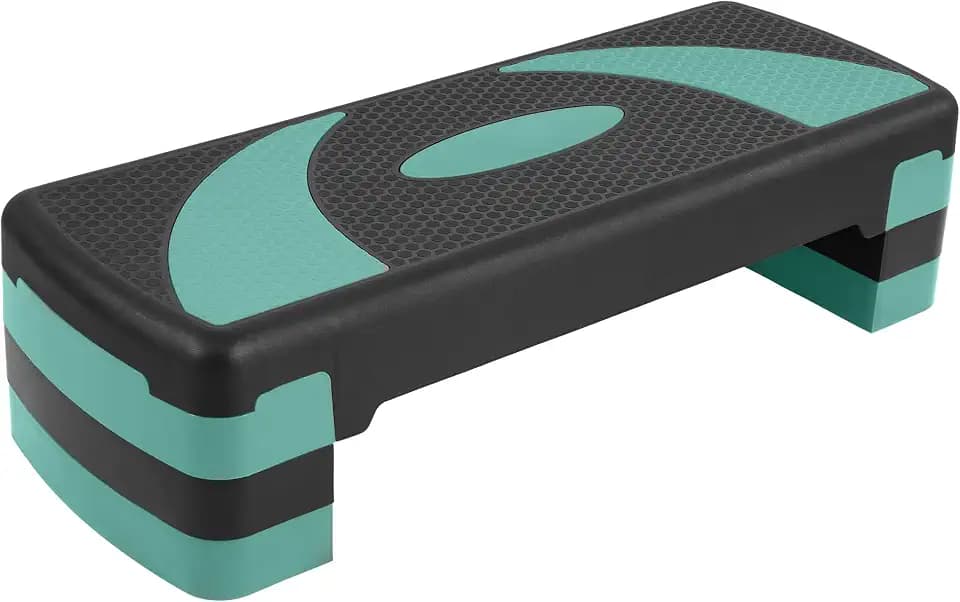 Fitvids Step Aerobic Platform, Exercise Step with levels Adjustable Height, Stackable Risers, Fitness Training Workout Stepper for Home Gym, Cardio Strength