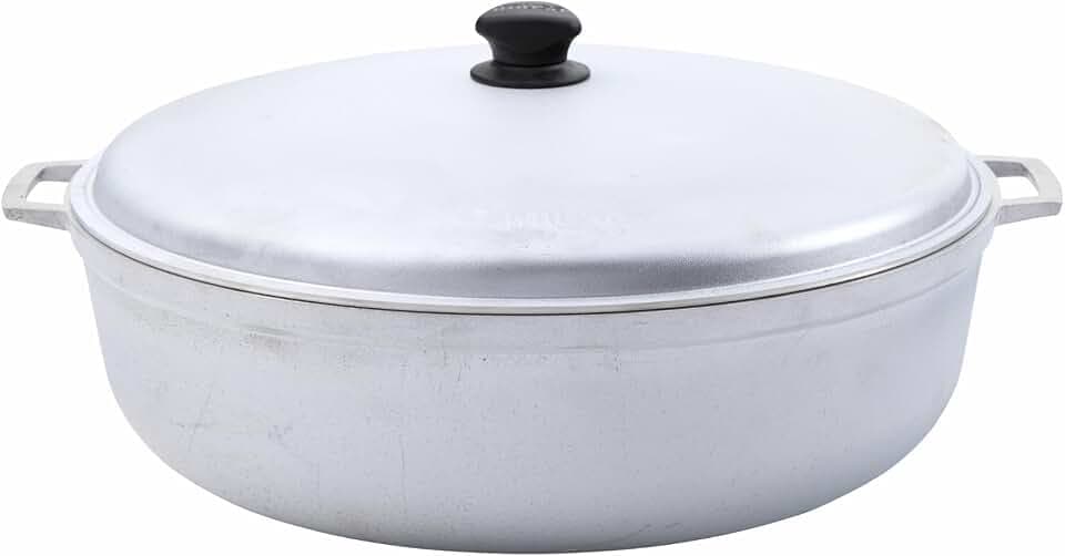 IMUSA USA 11.6Qt Jumbo Traditional Colombian Caldero, 11.6 Quart, Silver