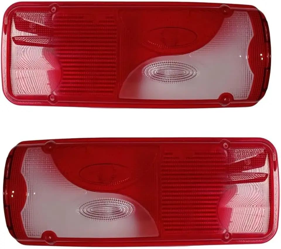 2 x Rücklichtglas Rückleuchtenglas für Mercedes Sprinter Pritsche,MAN TGA TGS TGL TGL,VW Crafter E-MARK Rot Weiß