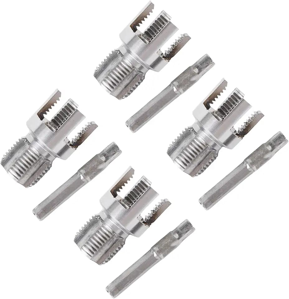 Fafeicy Internal External Pipe Threading Tool, Durable G1 2 Thread Cutting Tool for Home Plumbing No 45 Steel 1 4in Hex Shank PVC PPR Plastic Pipe Threader Kit
