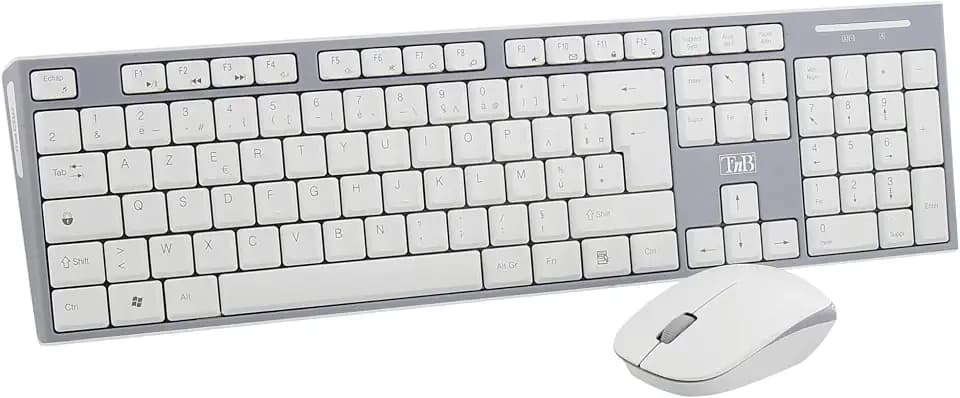 T'nB Ensemble Clavier - Souris sans fil Classy (Gris/Blanc)
