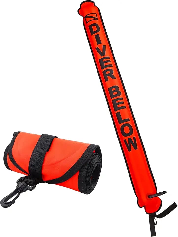 Surface Marker Buoy Scuba, High Visibility Close Bottom SMB Signal Tube