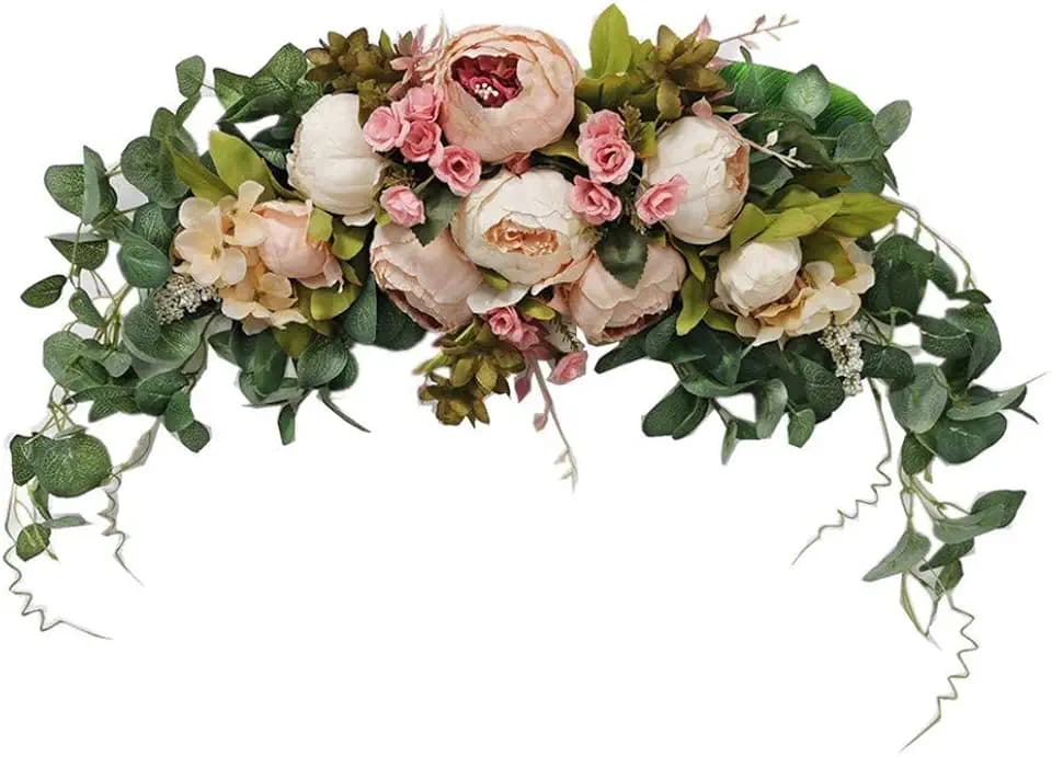 Wedding Arch Flowers 30 Inch Rustic Artificial Floral Swag Decor