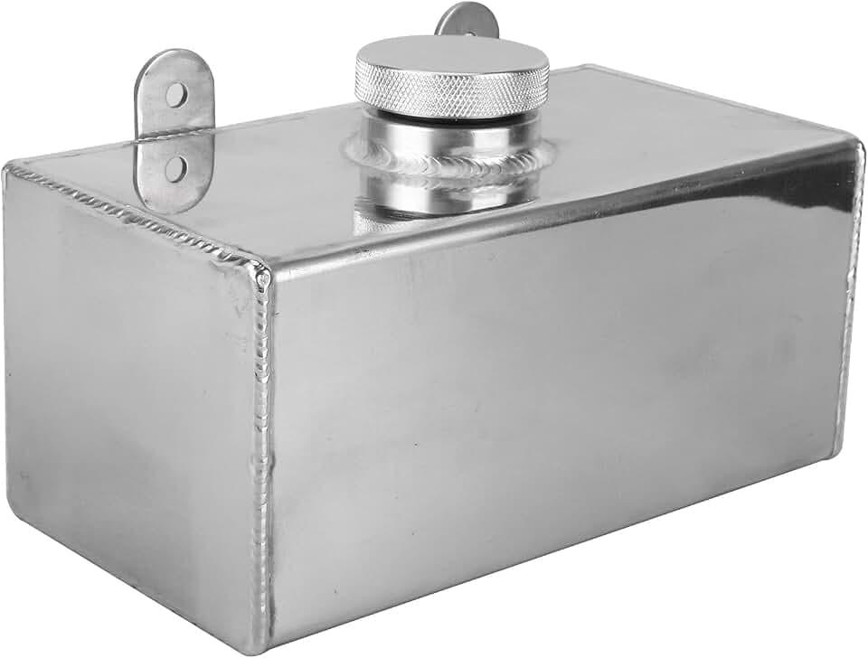 Scheibenwaschbehälter, Scheibenwaschbehälter aus Aluminium 2L Polierter Ladeluftkühler-Sprühbehälter Universal-Autoteile