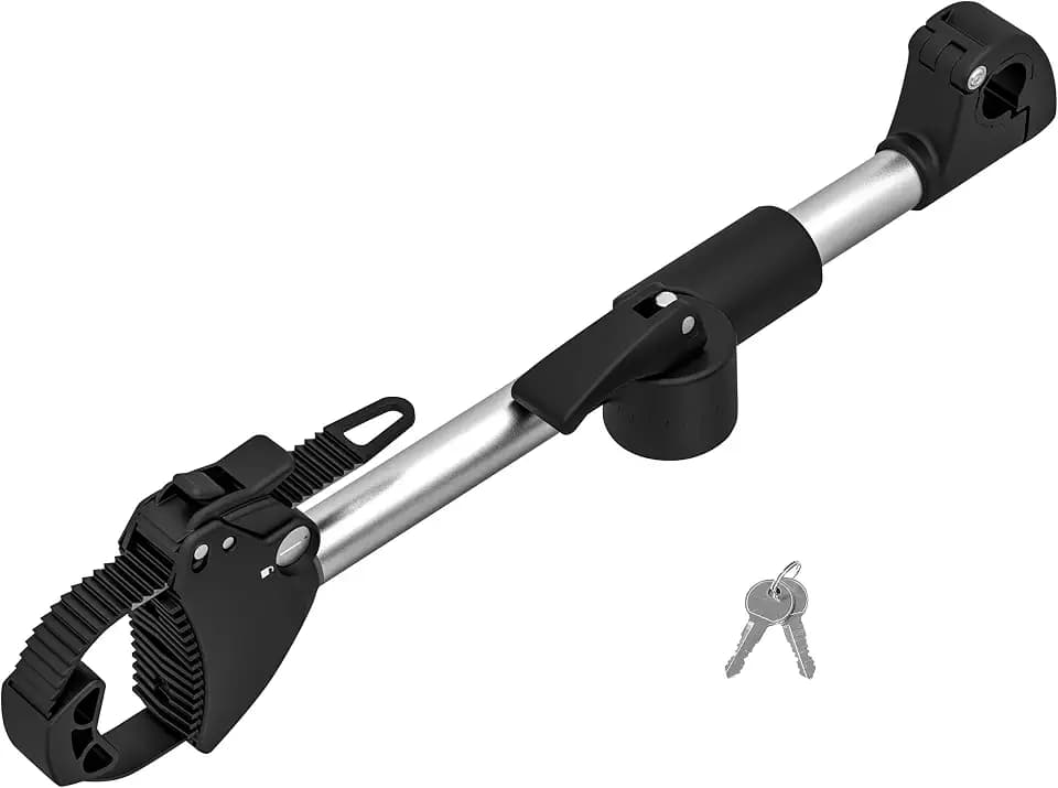 EUFAB 11248 Verstellbarer Strap-Rahmenhalter 40cm, Schwarz/Silber