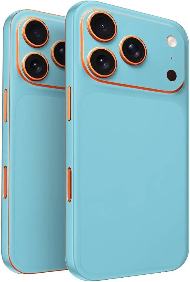 2 Pack of Phone Skins for Apple iPhone 17 Pro - Solid Baby Blue| Protective Vinyl Covers | Matte Finish | Made in The USA by MightySkins