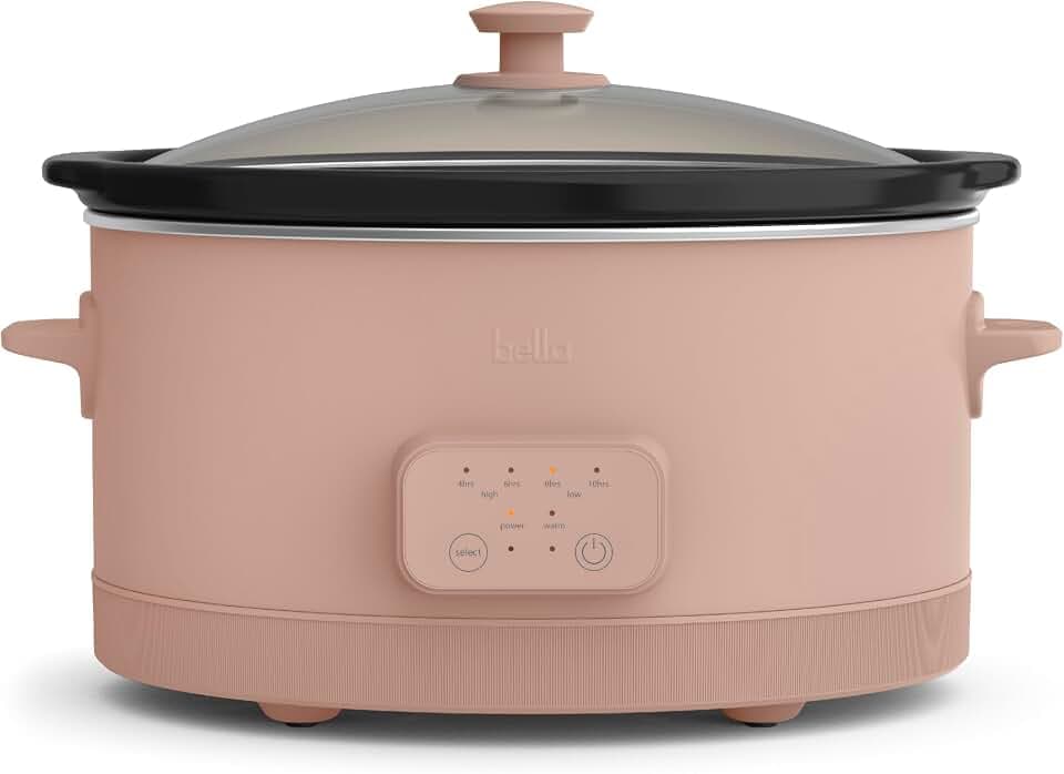 bella SAVOR 6qt Programmable Non-Toxic, Slow Cooker, Blossom