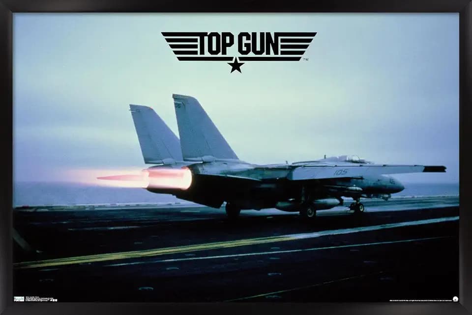 Trends International Top Gun - Maverick Plane Wall Poster, 14.725" x 22.375", Black Framed Version