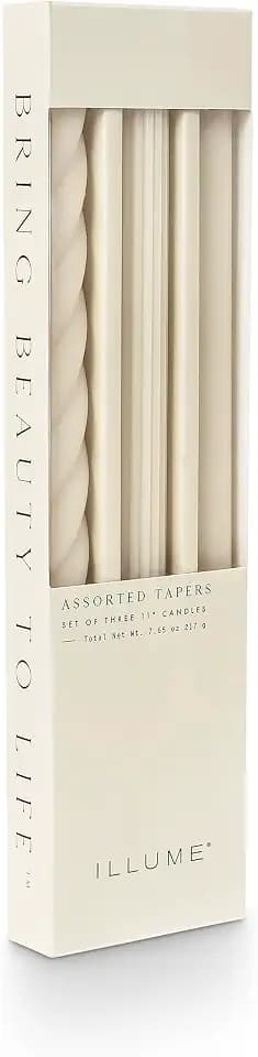 Illume Beautifully Done Unscented Assorted Candle Tapers 3-Pack, Driftwood