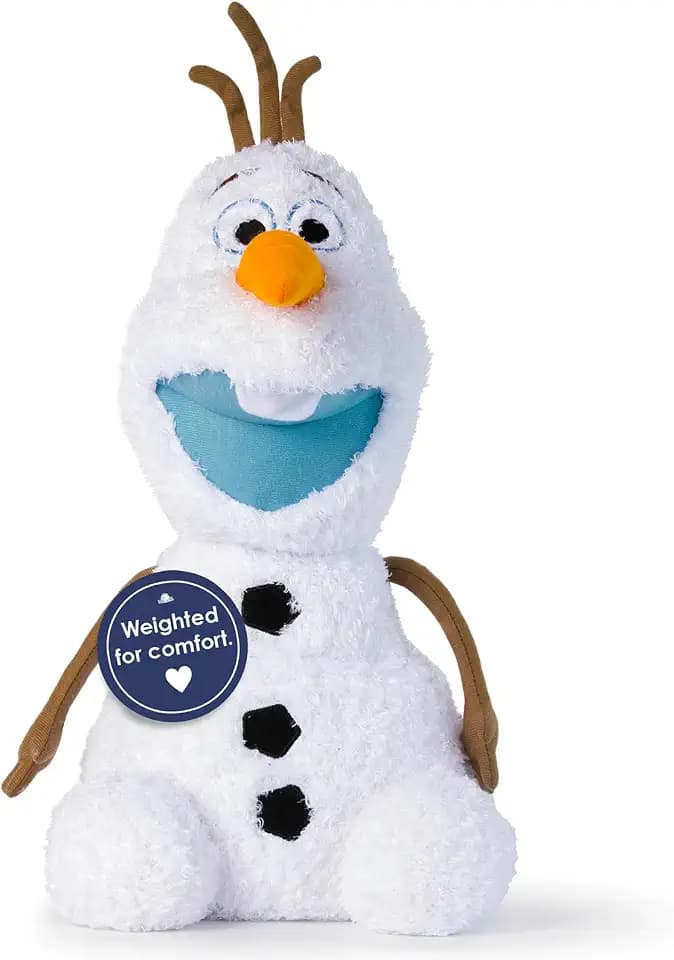 Disney Frozen Olaf Cartoon Kids Weighted Fuzzy Plush Pillow Buddy, White