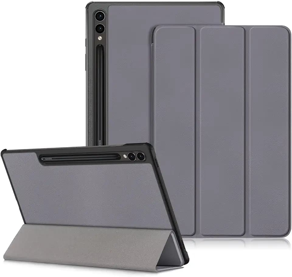 Hülle für Samsung Galaxy Tab S10 Plus 12.4 2024,Galaxy Tab S9 FE+ Plus,Galaxy Tab S9 + Plus 12.4 Zoll 2023 SM-X820/X826B X610/X616 X810/X816B/X818U Tablet, Grau