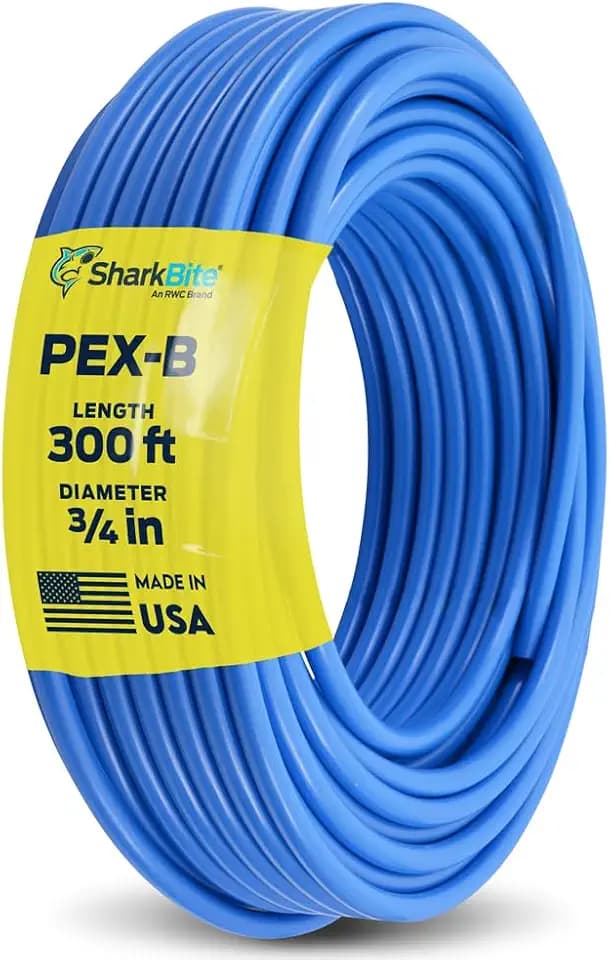 SharkBite 3/4 Inch x 300 Feet Blue PEX-B, Made in the USA, Flexible Water Pipe Tubing for Plumbing, U870B300