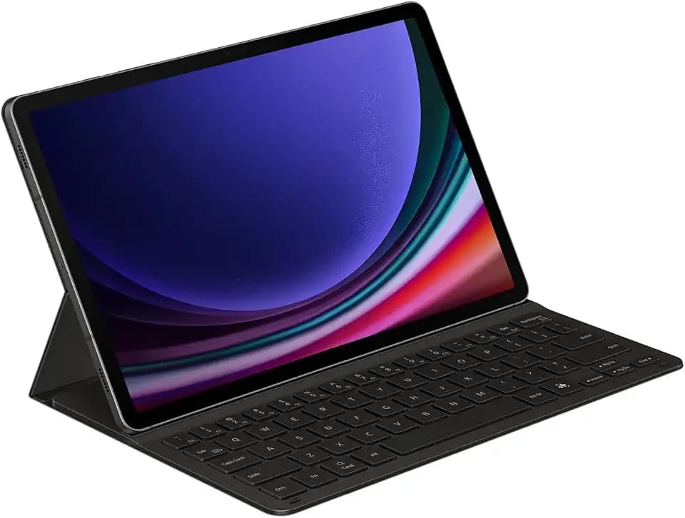 Samsung Book Cover Keyboard Slim Tablet Tasche mit Tastatur für Galaxy Tab S9 | S9 FE | S10 FE Schwarz
