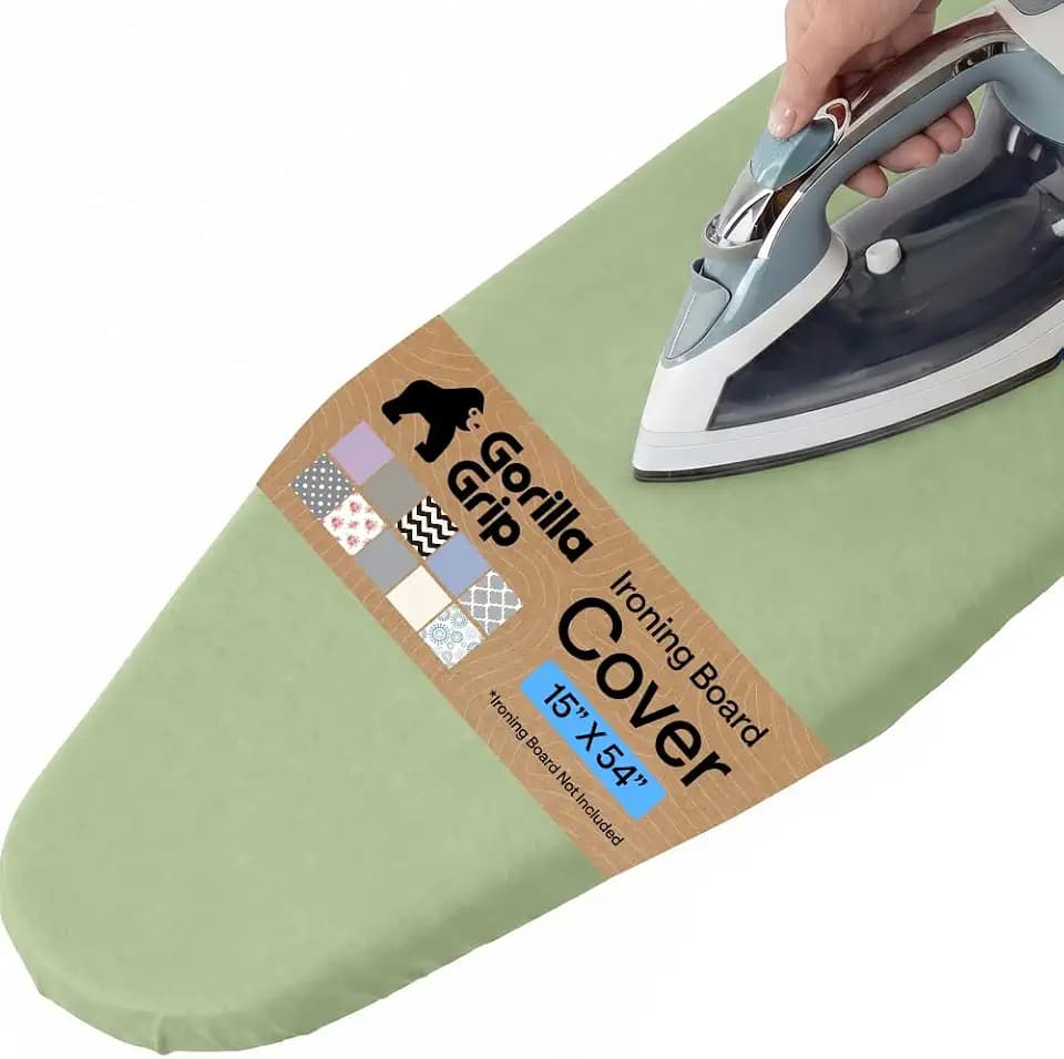 GORILLA GRIP Padded Ironing Board Cover, 15x54 Sage