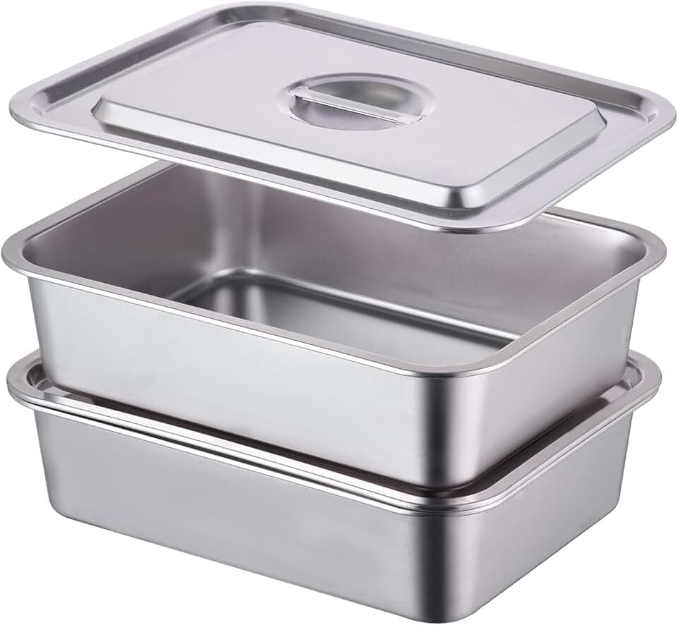 4 Inch Extra Deep Lasagna Baking Pan with Lid, 9.2Qt, 2 Pack
