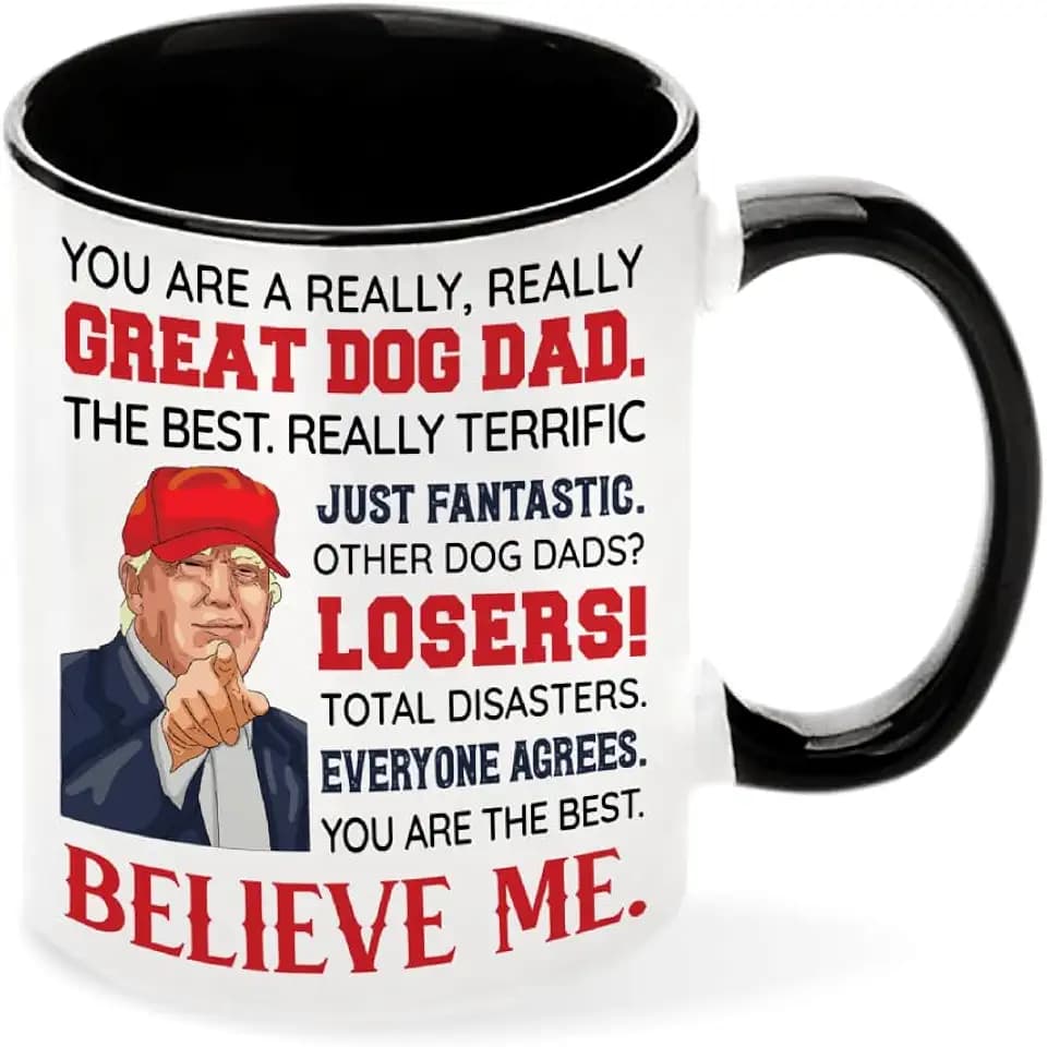Dog Dad Fathers Day Gift - Dog Dad Gifts For Men - DogFather Gifts - Pet Lover Owner, Fur Papa Present Idea - Christmas, Birthday Gifts for Pet Lovers - Ceramic Mug 11 Oz