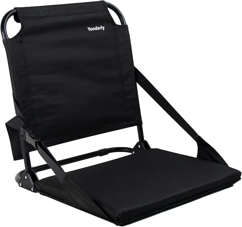 Yonderly Stadium Seats with Back Support, Bleacher Seat with Storage Pockets, Ideal for Viewing Platforms, Camping, Kayaking Seat