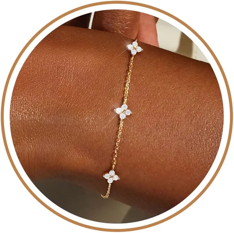 Dainty Silver Gold Bracelets for Women Trendy Non Tarnish Jewelry