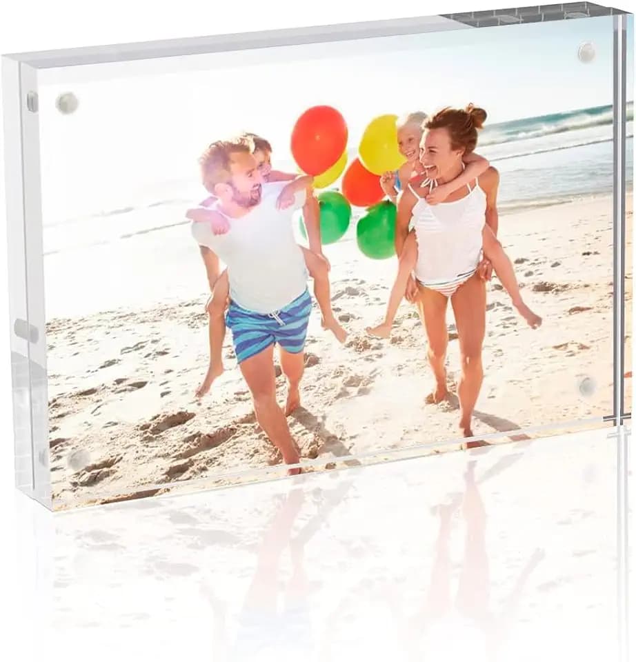 TWING 5x7 Acrylic Frame 1 Pack,24MM Thicker Frameless Clear Picture Frames