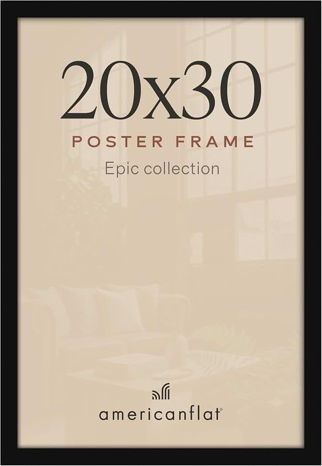 Americanflat 20x30 Poster Frame - Engineered Wood - Black