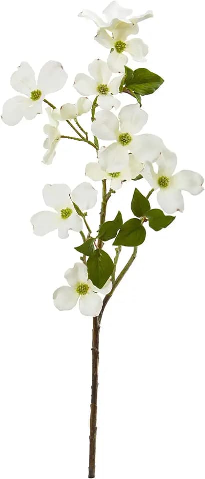 Nearly Natural 26 in Artificial Dogwood Flower (Set of 12)