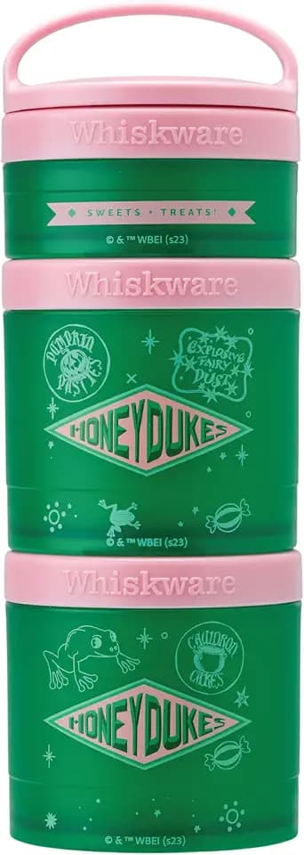Whiskware Harry Potter Snack Containers, 3 Stackable Snack Cups, Honeydukes
