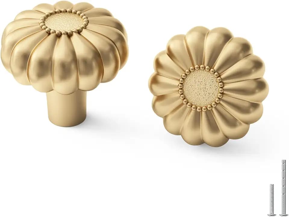 Goldenwarm 18 Pack Gold Dresser Knobs for Drawer Knob for Cabinet Hardware