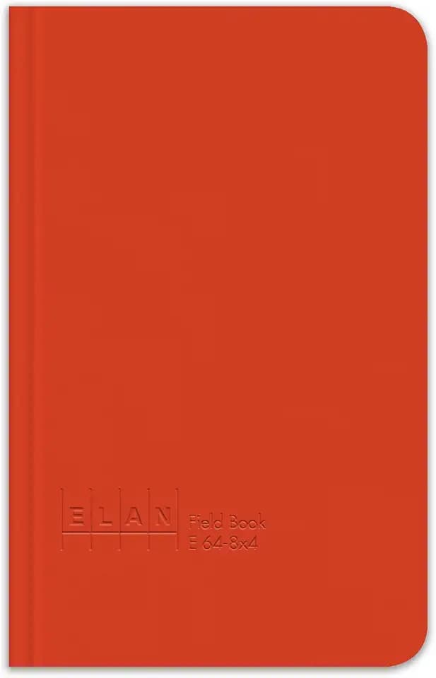 Elan Publishing Company E64-8x4 Field Surveying Book 4 ⅝ x 7 ¼, Bright Orange Cover (Pack of 48)