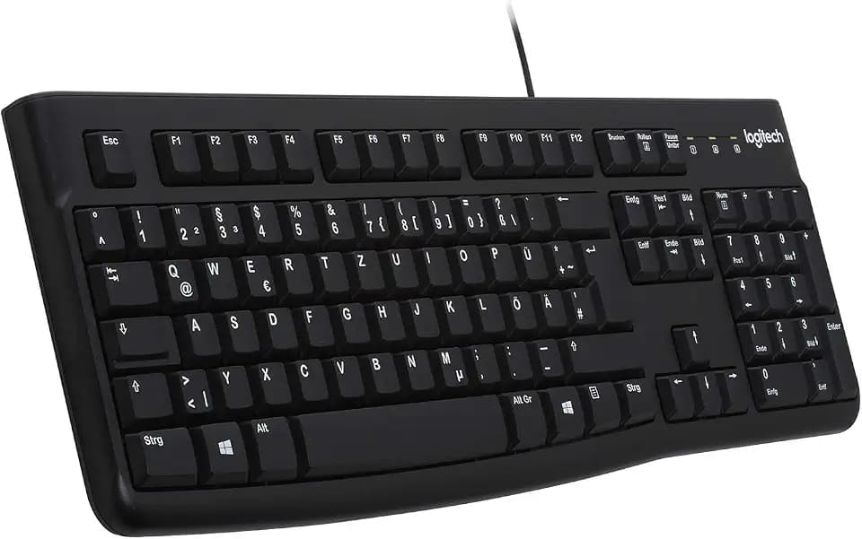 Logitech K120 Kabelgebundene Business Tastatur für Windows und Linux