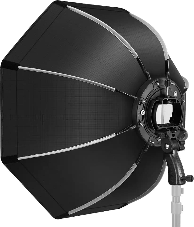 NEEWER 65cm achteckige Softbox mit Schnellverschluss, mit S-Typ Halterung, Tragetasche, kompatibel mit NEEWER TT560 NW880 NW600 NW620 NW700 NW-670 750II und Q3 AD200Pro Flash Strobes-SF-RP26