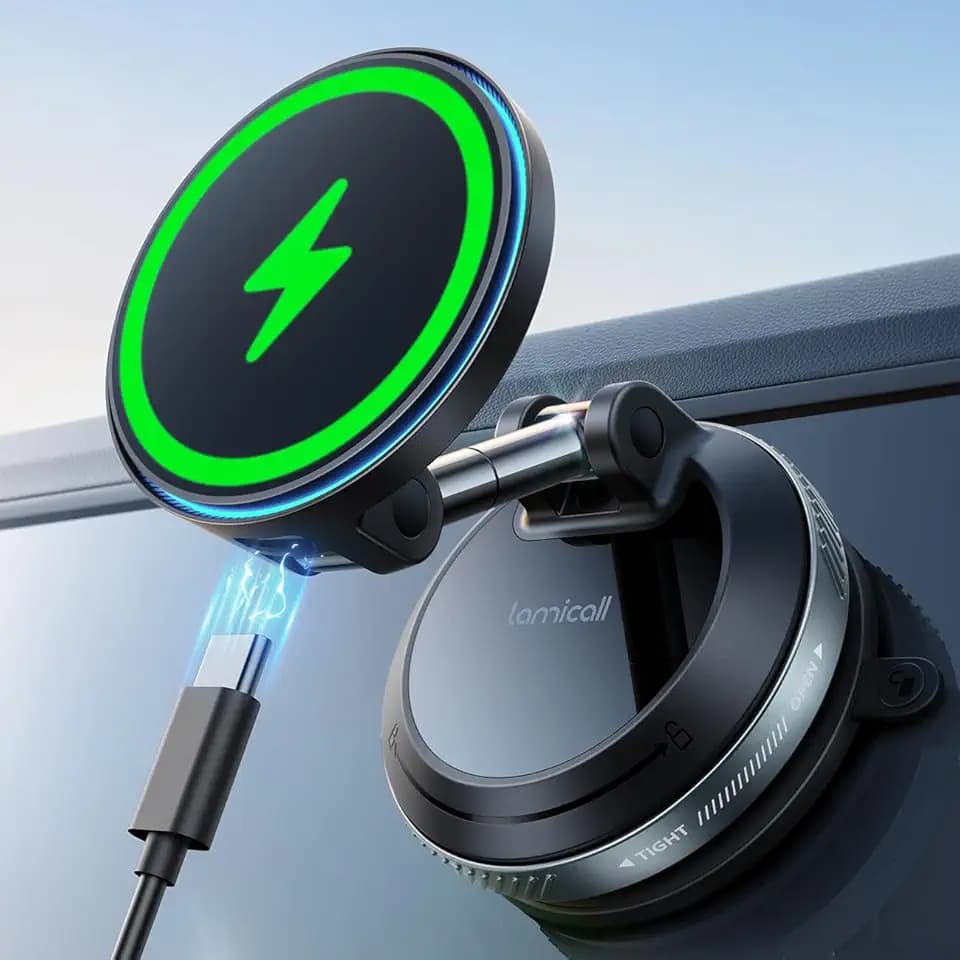 Lamicall 15W für MagSafe Autohalterung mit Ladefunktion Handyhalterung Auto