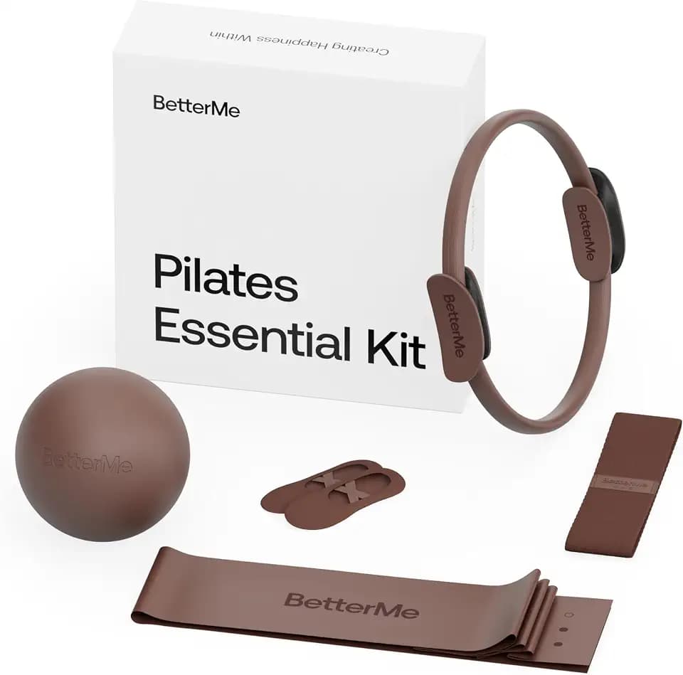 BetterMe Pilates Essential Kit - Pilates Ring, Long Resistance Bands, Pilates Loop Bands, Ball and More - Complete Home Pilates Kit for Women