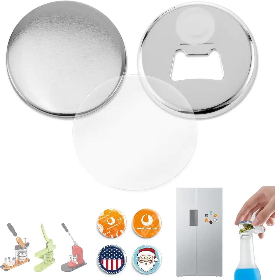 BEAMNOVA 50 Sets 58mm / 2.28 in Button Magnets Supplies Bottle-Openers