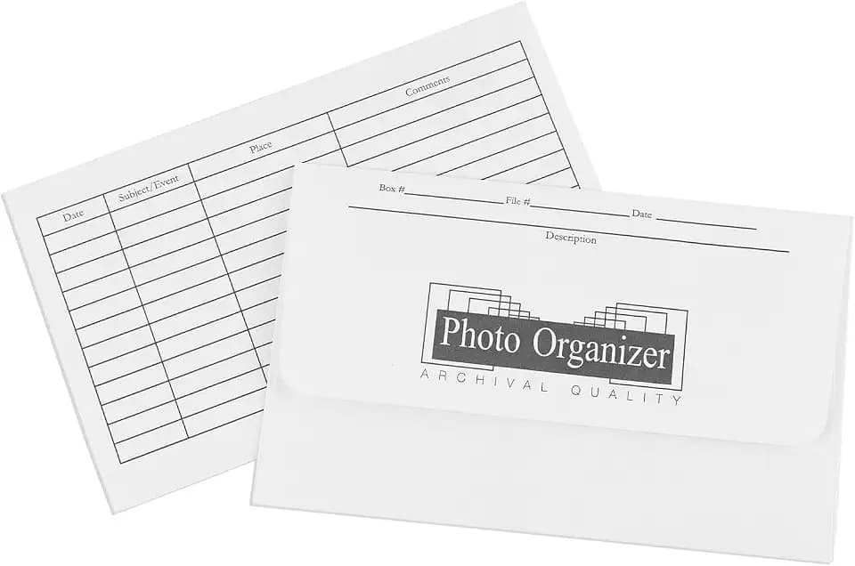 Lineco, Photo File Envelopes 4X6 Inch, Acid-Free, (25/Pack, 2 Packs)