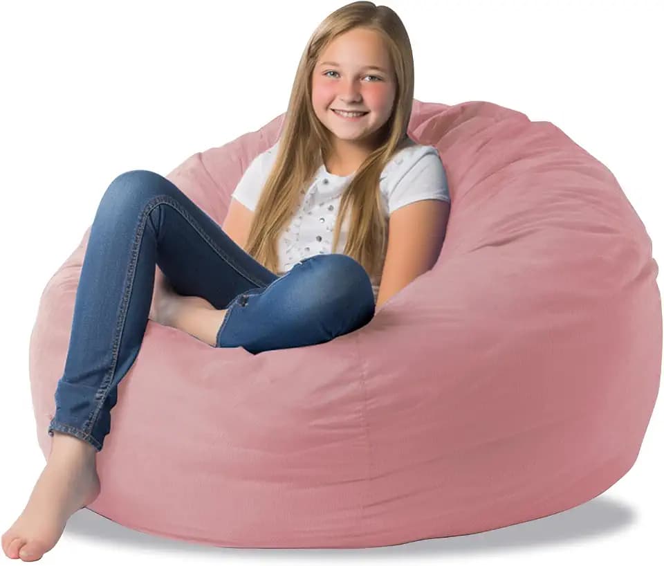 Bean Bag Cover for Organizing Plush Memory Foam Stuffed Animal Bean Bag Storage Soft Washable Premium Corduroy Organizer Keep Room Clutter Stuffable (Without Filling) X-Large