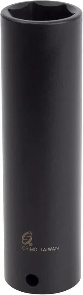 SUNEX Tools 1/2 in. Drive 7/8 in. 6-Point Extra Deep Impact Socket, CR-MO Steel, Model 228XD