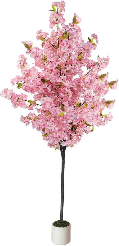 Artificial Cherry Blossom Tree Pink Living Room Decor Sakura Tree 6FT