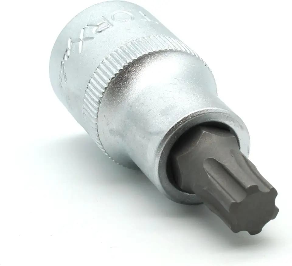 TEMO Torx Plus 50IP 6 Flat Point 2" Bit Socket 1/2" Drive, S2 Steel Impact