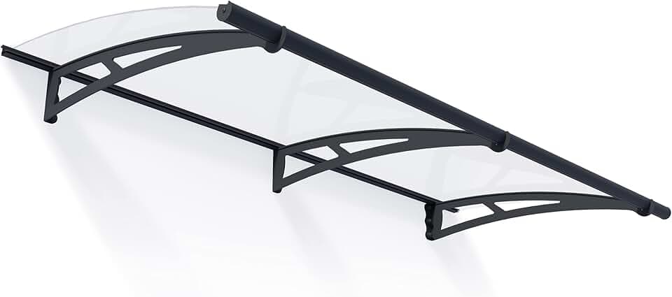 Palram - Canopia Aquila 2050 7' x 3' Door/Window Awning, Gray/Clear