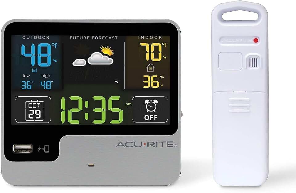 AcuRite (01129M) Alarm Clock Weather Station with USB Charging