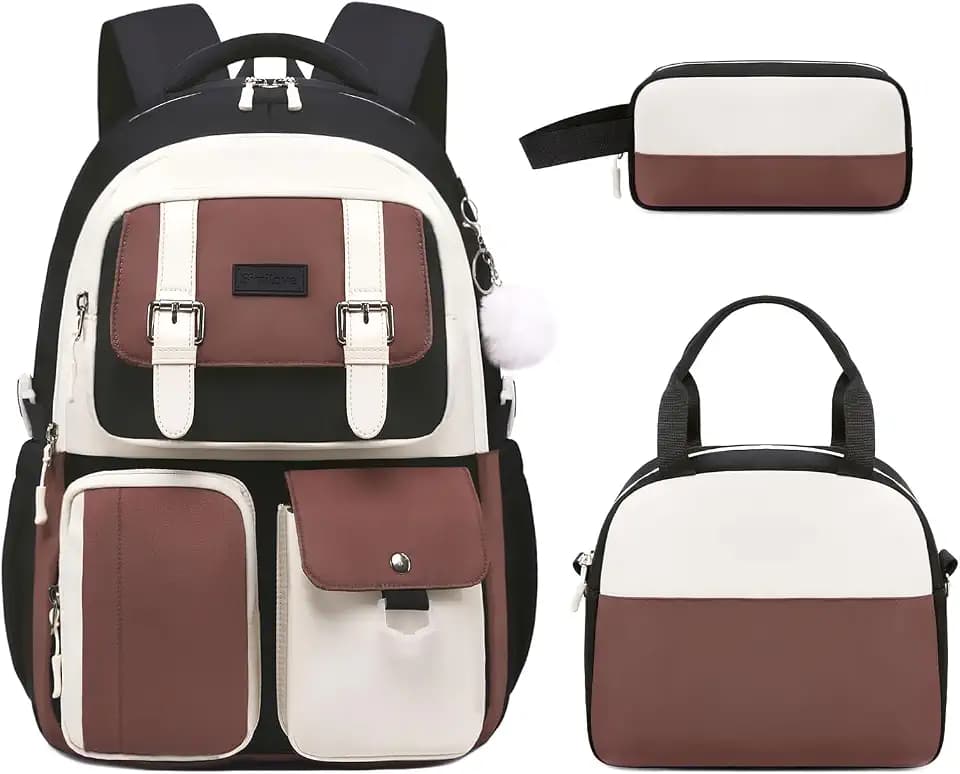 Backpack for Girls, School Backpacks for Teen Girls with Lunch Box