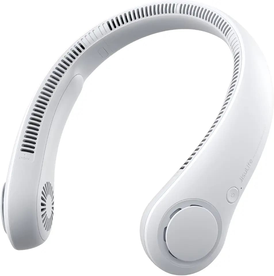 JISULIFE Portable Neck Fan, Hands-Free Bladeless, 5 Speeds, 4000 mAh