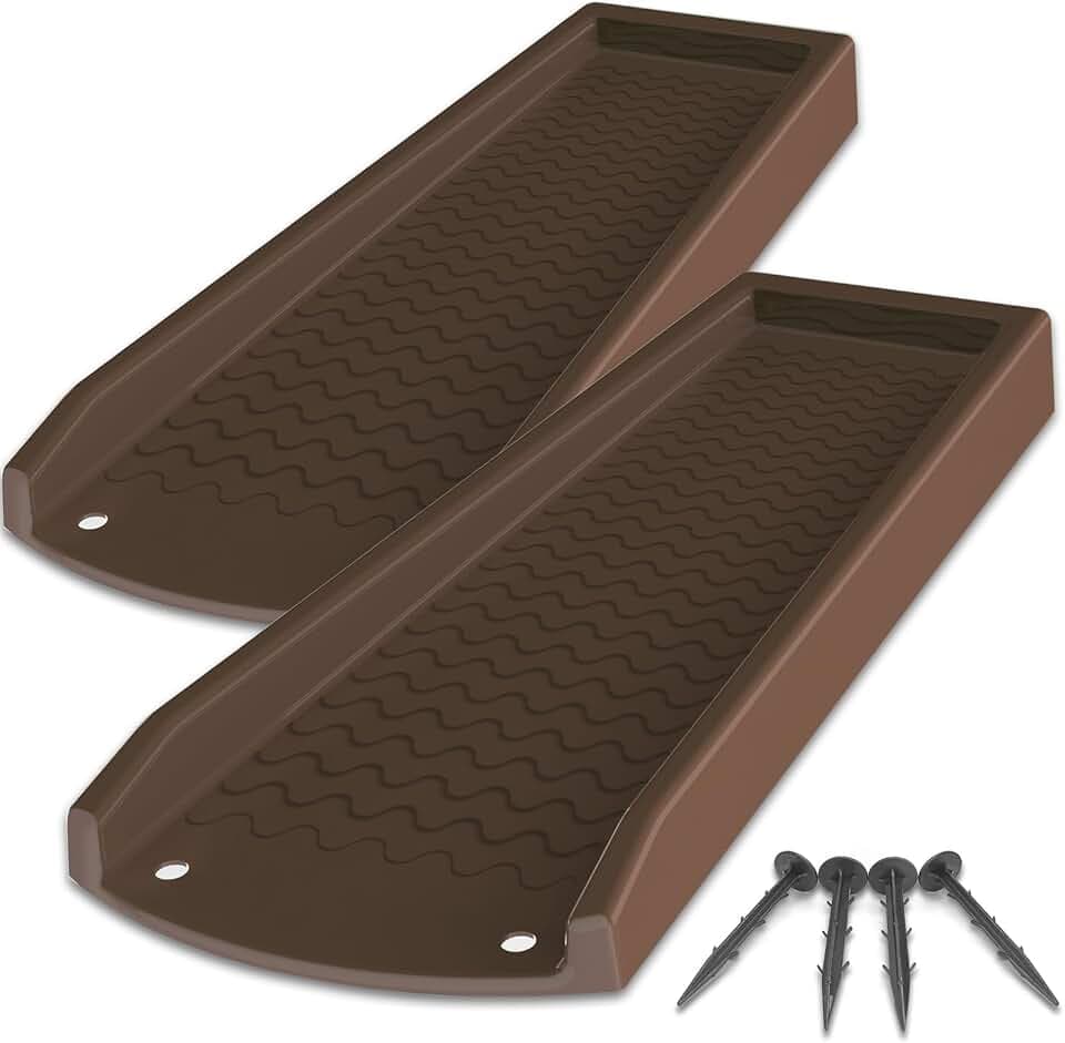 Naacoo 2 Pack Downspout Splash Block, 24" Rain Gutter Downspout Extensions