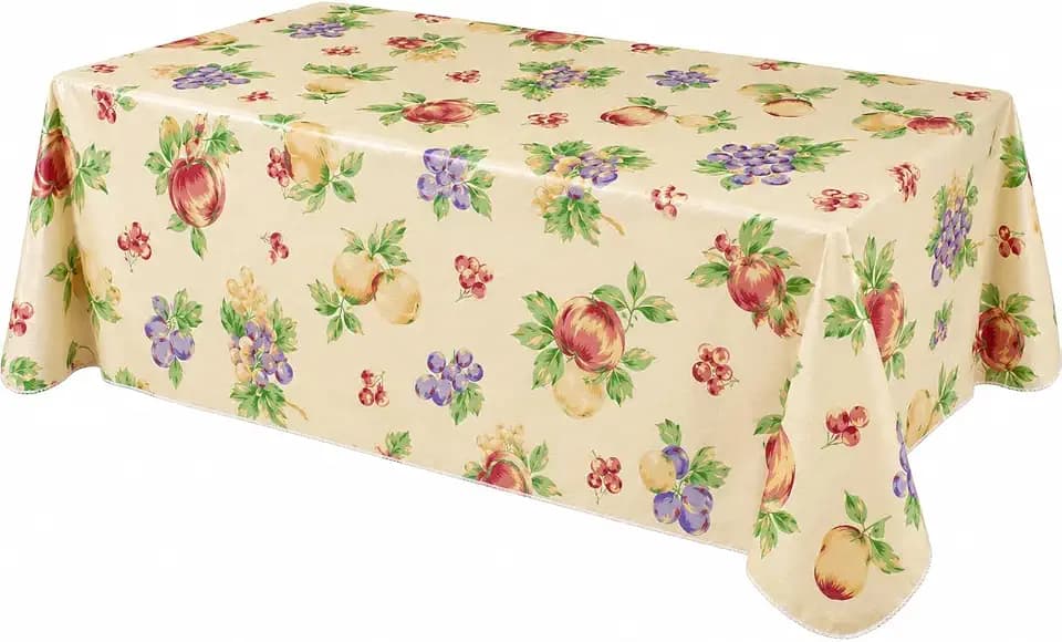 BRODER MFG. INC. Flannel-Backed Table Cloth (Multi Color, 52x52 (Square))