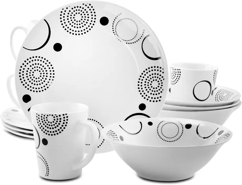 Gibson Home Modern Times 12-piece Dinnerware Set (Service for 4)