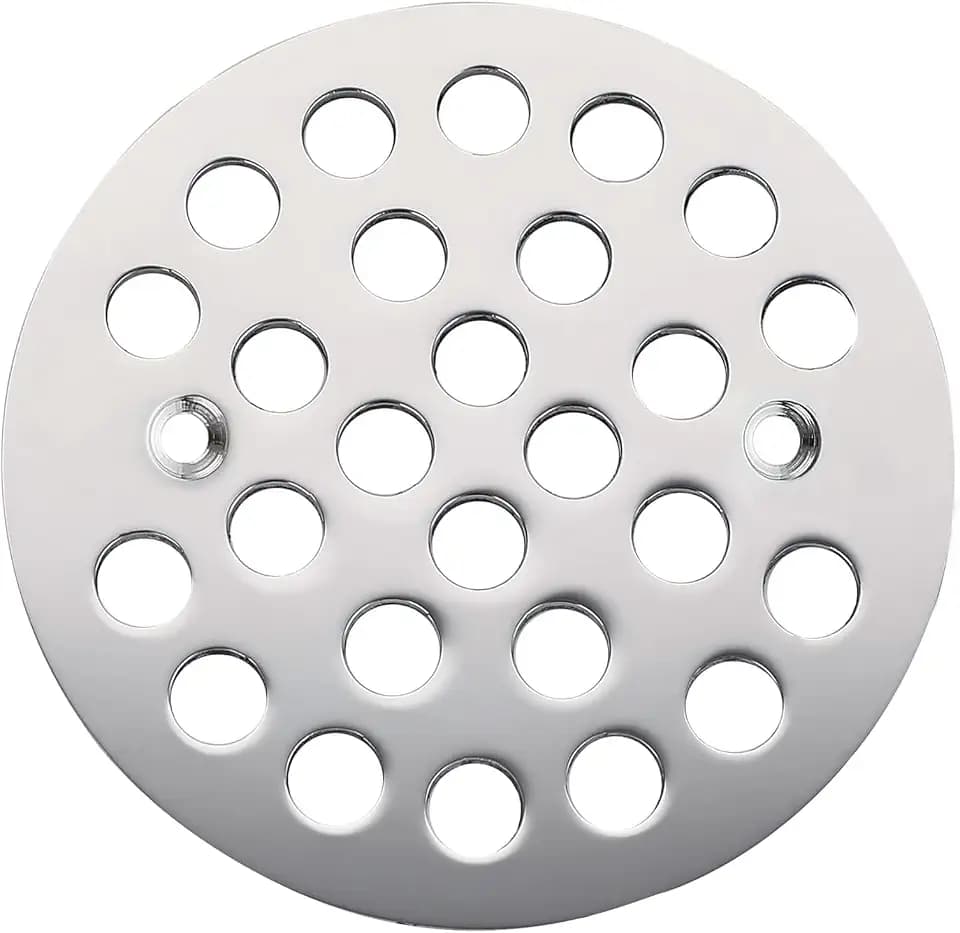 4-1/4” Round Shower Drain Cover,Screw-in Shower Drain Strainer,Easy-to-Install Replacement Cover