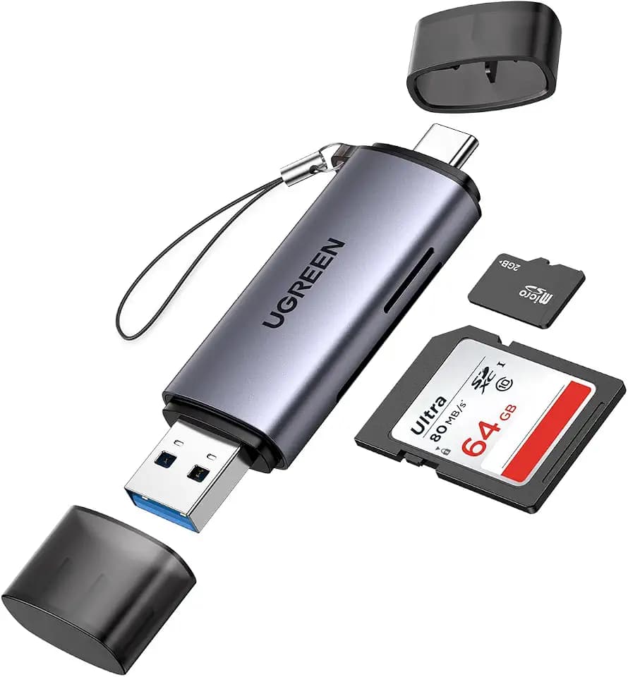UGREEN SD Kartenleser 2-in-1 USB C USB A Micro SD Kartenlesegerät (SD 3.0)