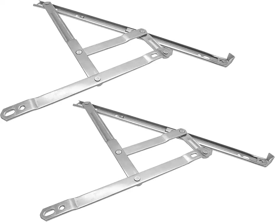 1 Pair Casement Window Hinges 14inch Stainless Steel Concealed Hinges Friction Stay Hinges
