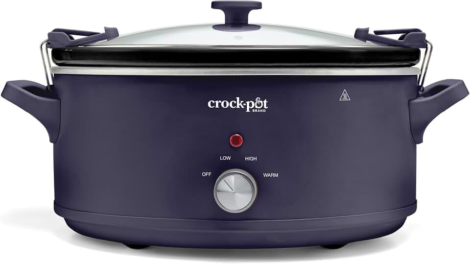 Crock-Pot 10QT Manual CNC Slow Cooker, Purple Basil