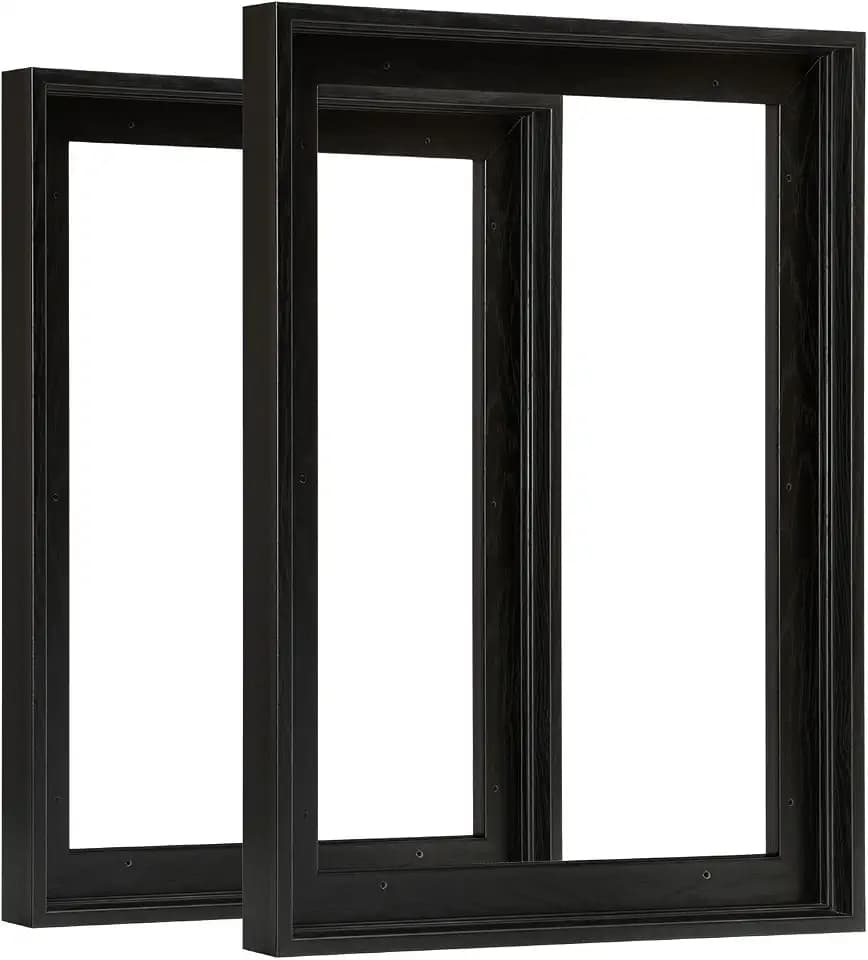 2 Pack 14x18 Canvas Frame for Landscape Painting 0.6-0.8" Deep,Black
